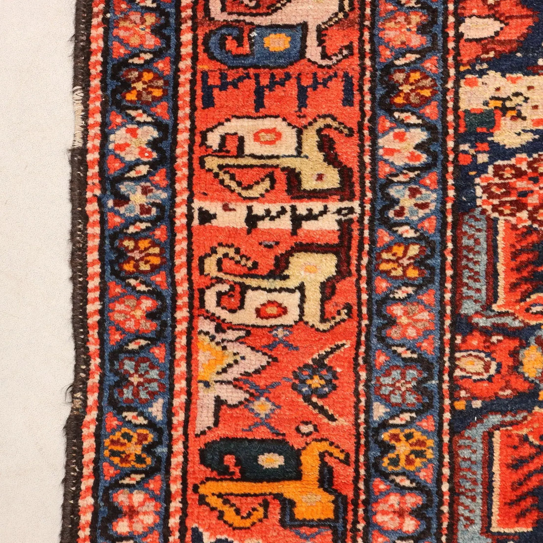 Antique Malayer Carpet Cotton Wool Heavy Knot 191 x 39 In