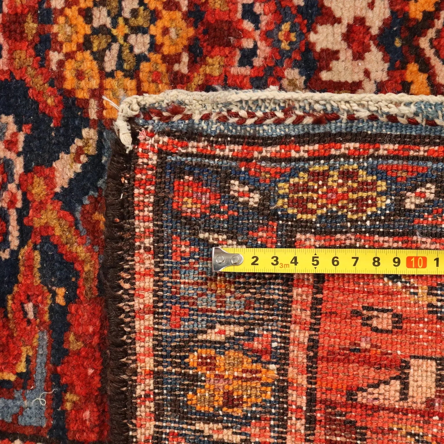 Antique Malayer Carpet Cotton Wool Heavy Knot 191 x 39 In