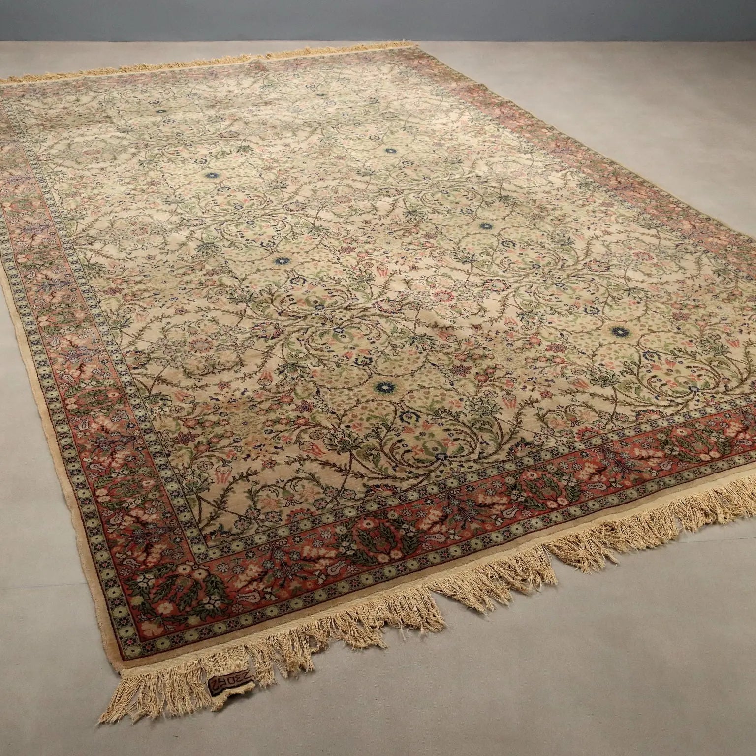 Antique Hereke Carpet Cotton Wool Turkey 148 x 97 In