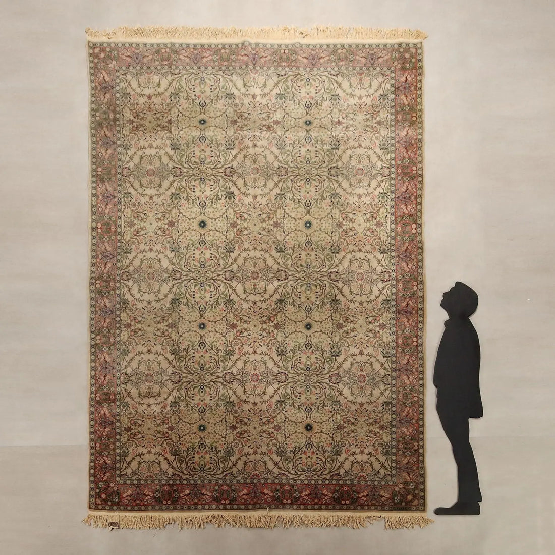 Antique Hereke Carpet Cotton Wool Turkey 148 x 97 In