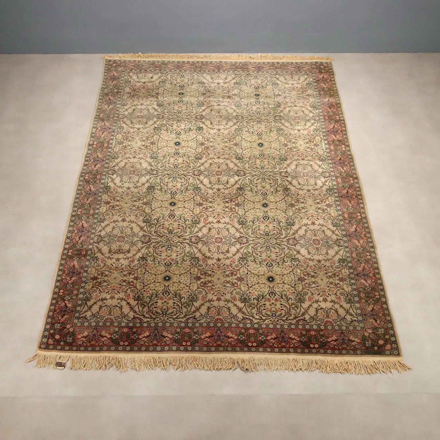 Antique Hereke Carpet Cotton Wool Turkey 148 x 97 In