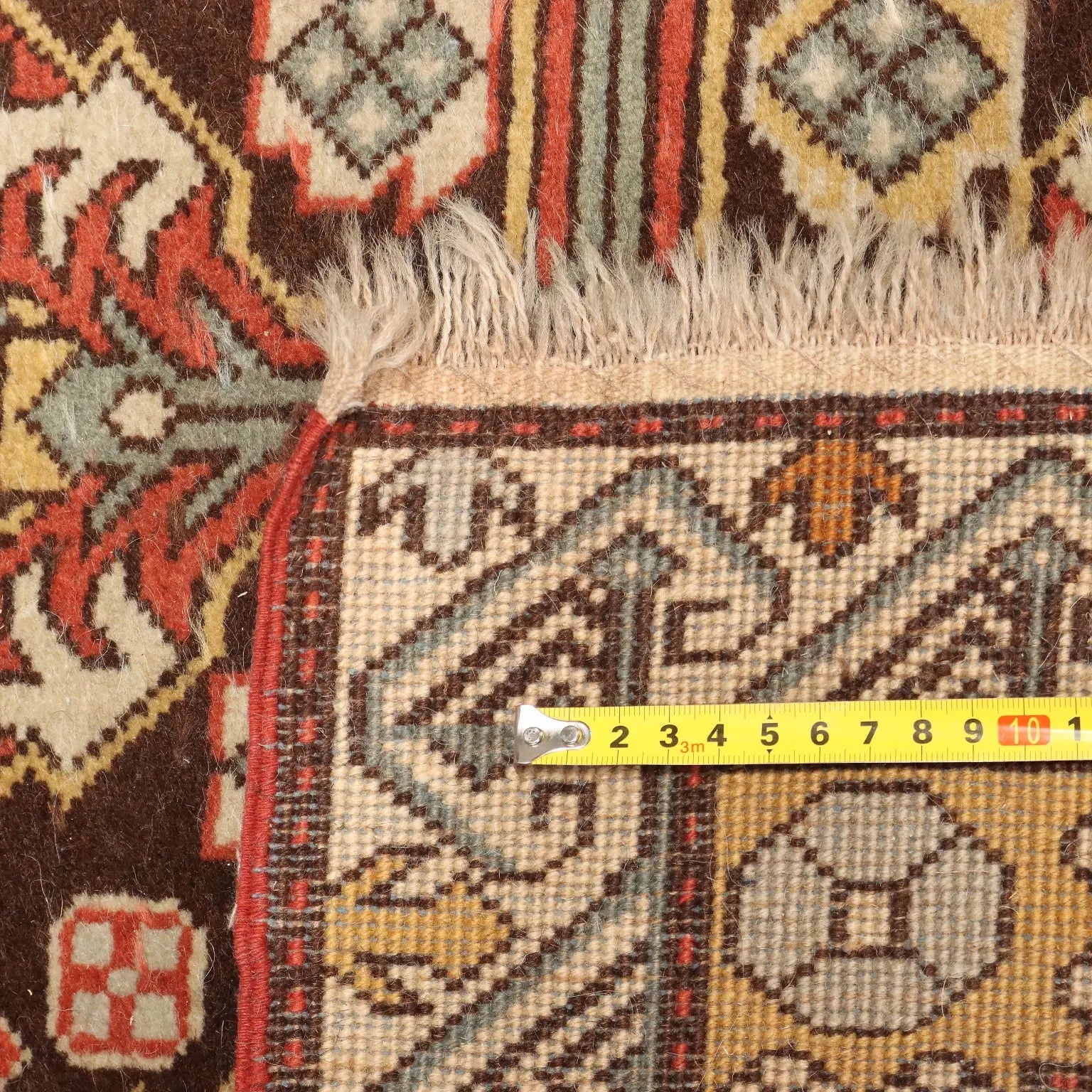 Antique Shirvan Carpet Wool Thin Knot Azerbaijan 62 x 41 In