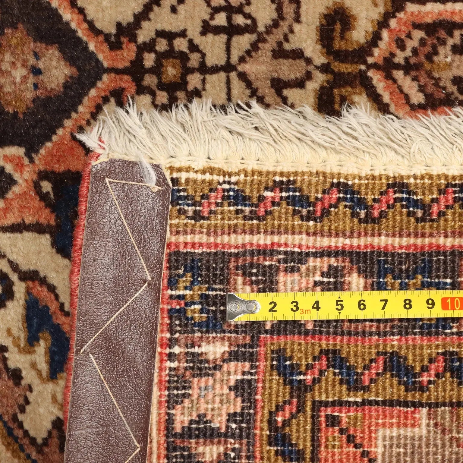 Antique Asian Carpet Cotton Wool Heavy Knot 58 x 40 In