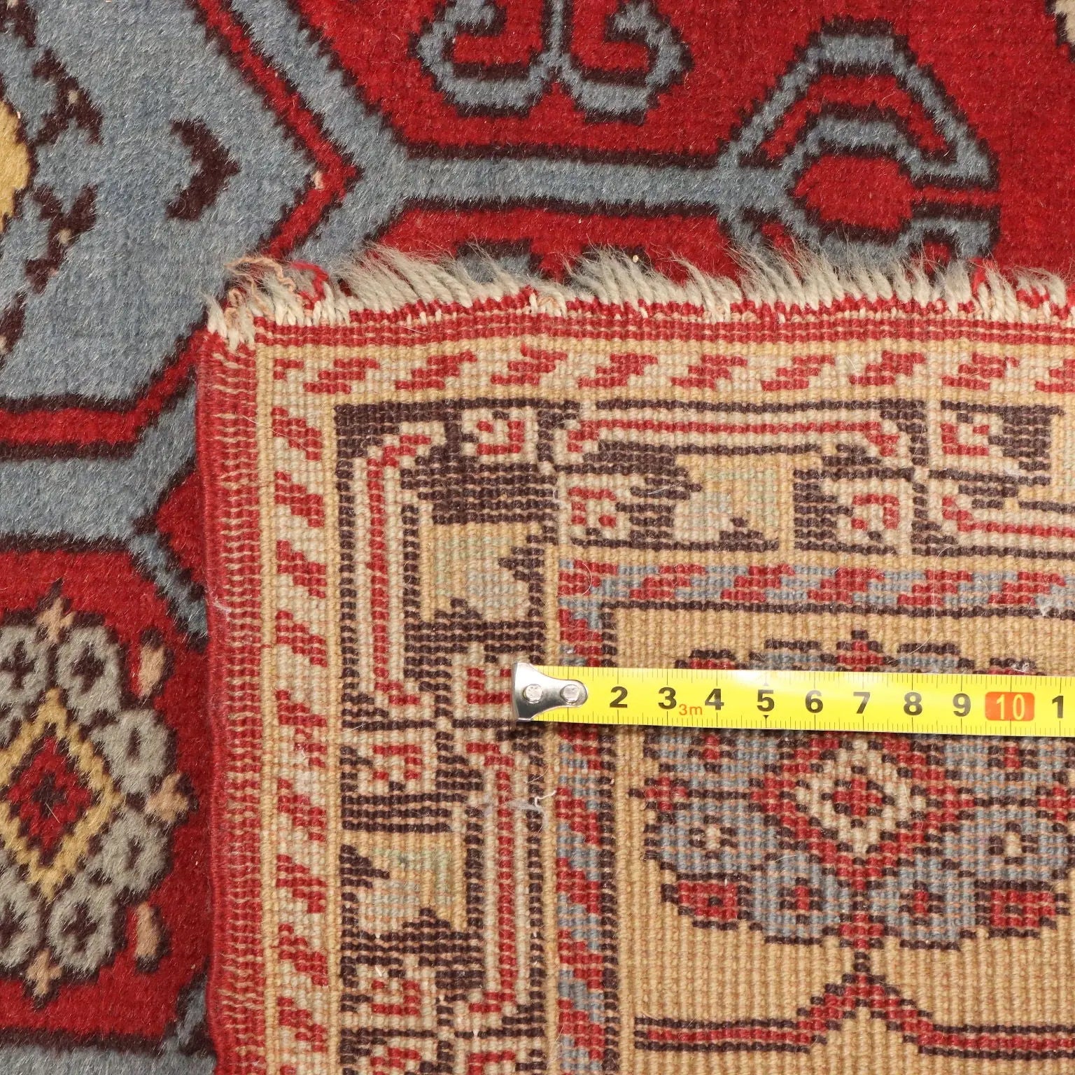 Antique Shirwan Carpet Cotton Wool Thin Knot Azerbaijan 75 x 43 In