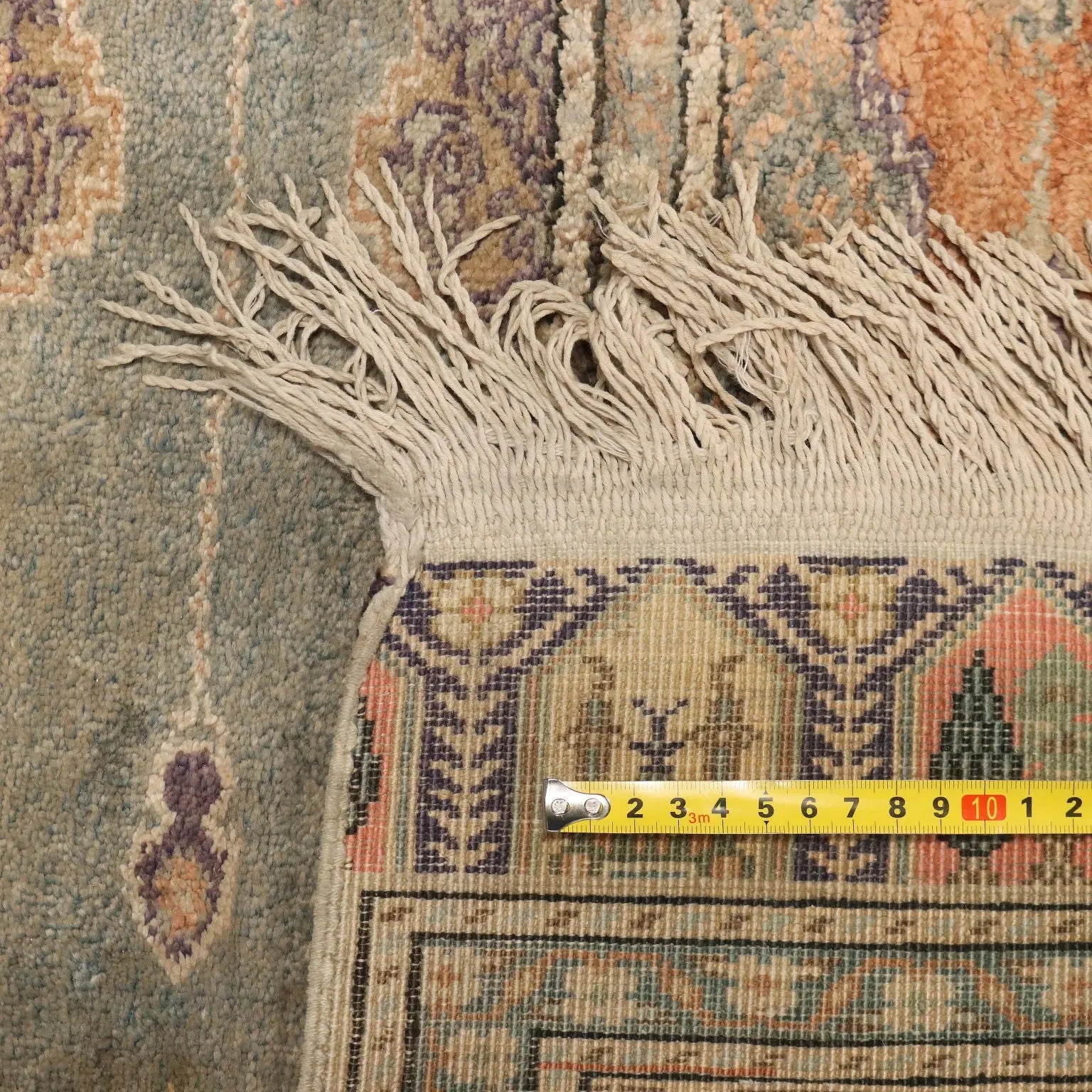 Antique Kayseri Carpet Cotton Wool Thin Knot Turkey 53 x 34 In