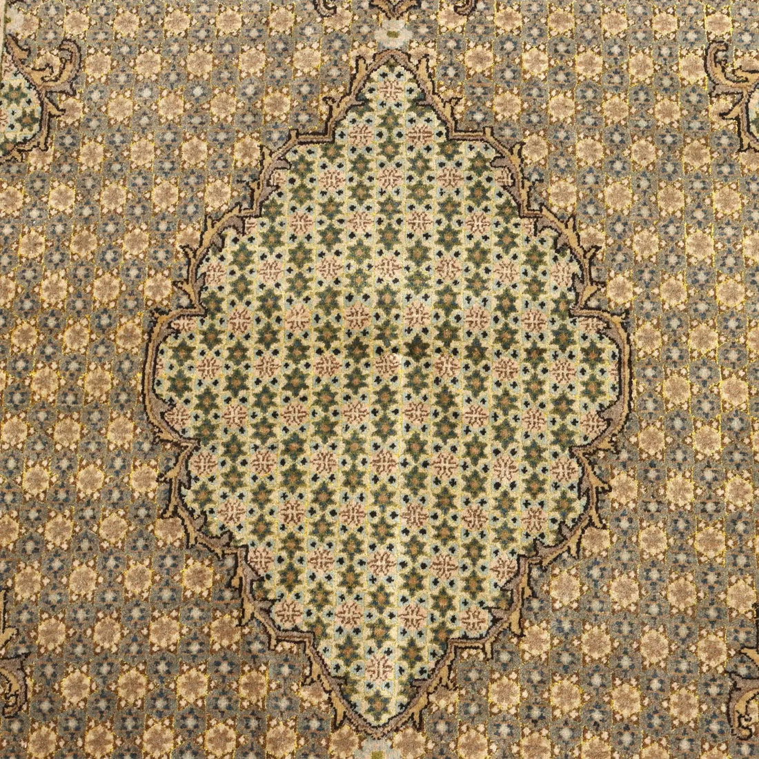 Antique Asian Carpet Cotton Wool Thin Knot 81 x 51 In