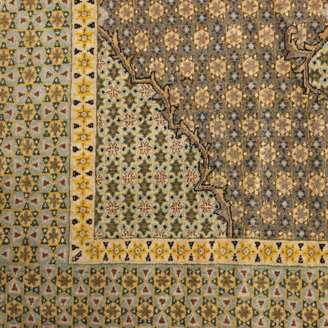 Antique Asian Carpet Cotton Wool Thin Knot 81 x 51 In