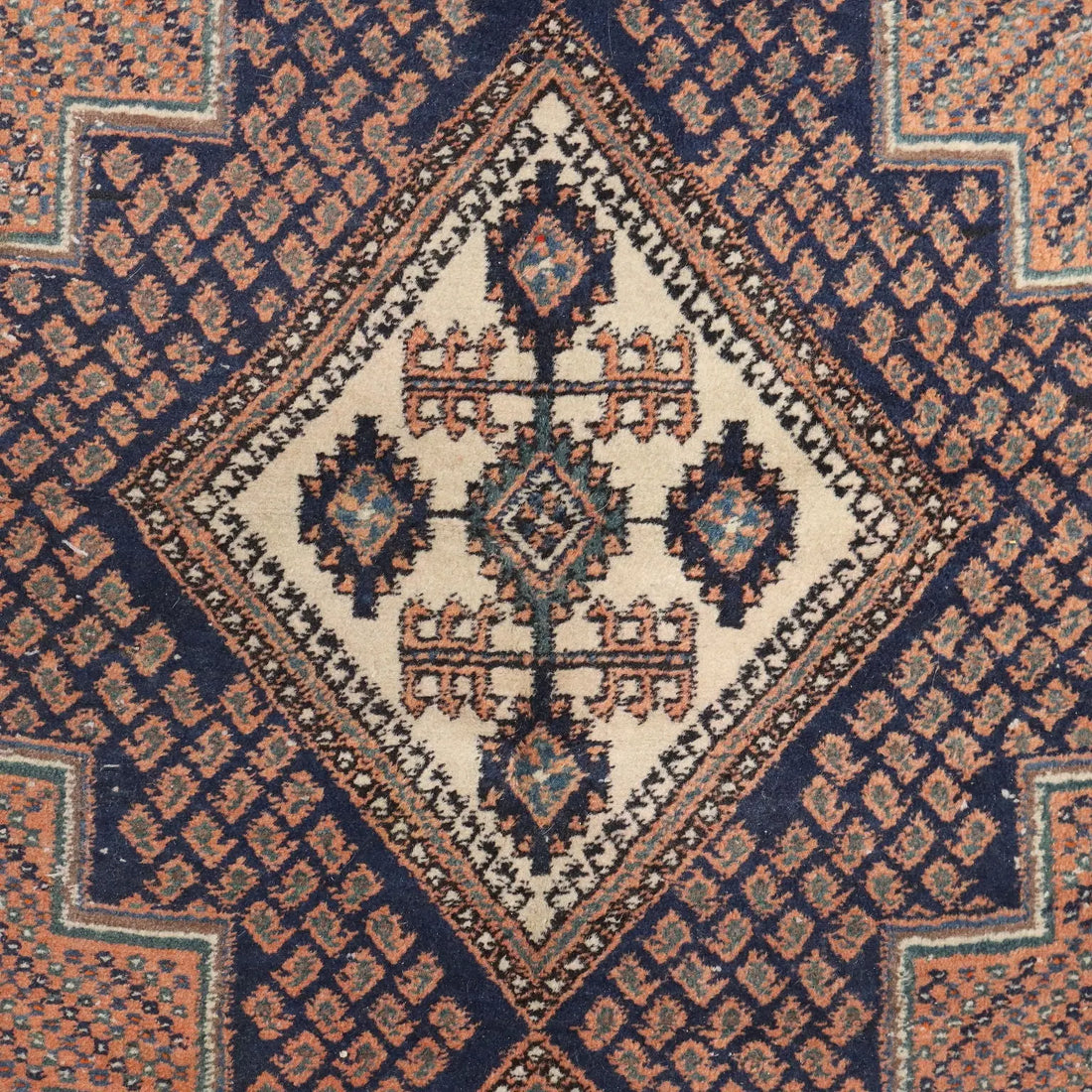 Antique Asian Carpet Wool Thin Knot Handmade 100 x 57 In