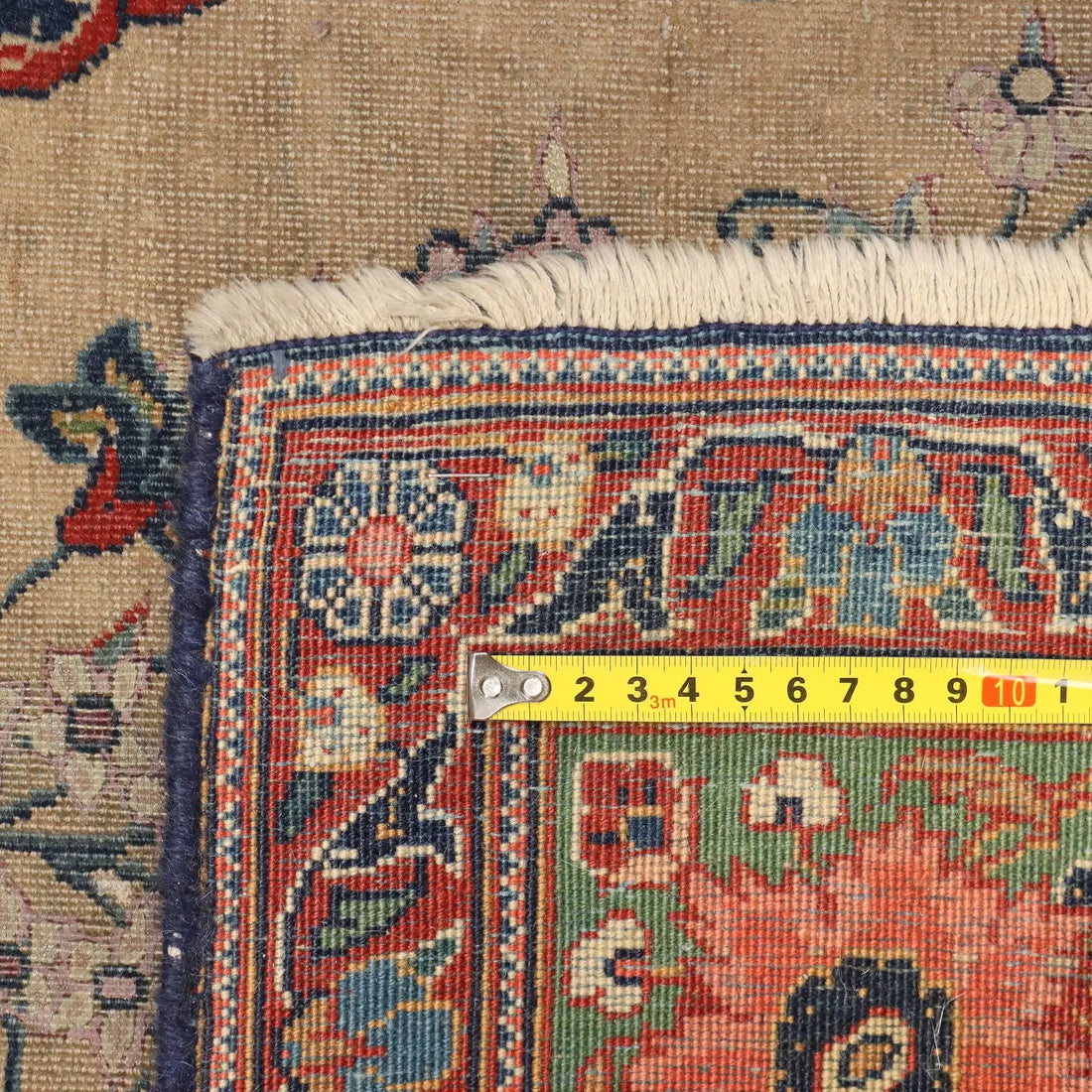 Antique Asian Carpet Cotton Wool Thin Knot 79 x 52 In