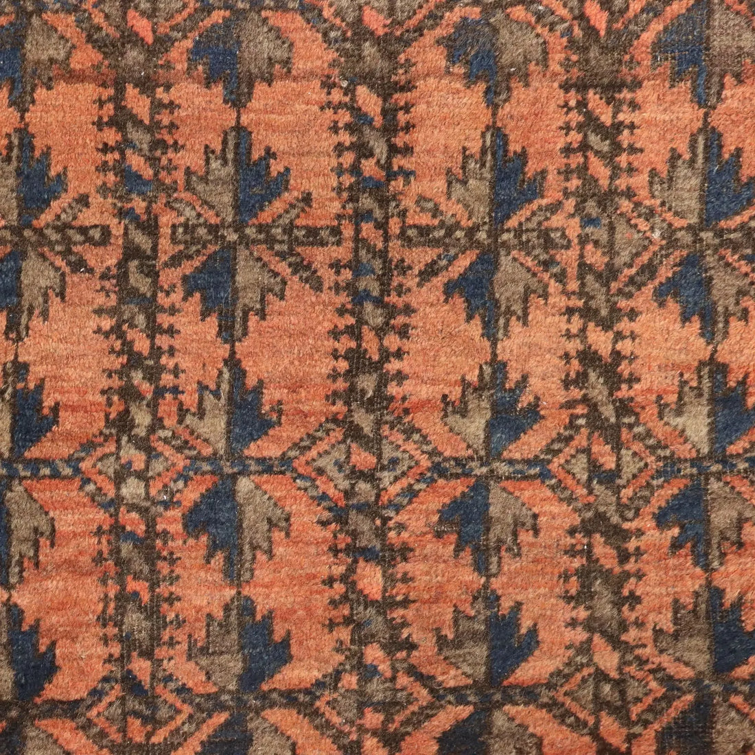 Antique Asian Carpet Wool Thin Knot Handmade 50 x 32 In