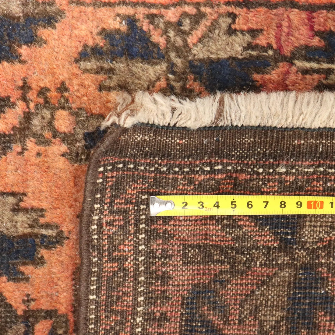 Antique Asian Carpet Wool Thin Knot Handmade 50 x 32 In