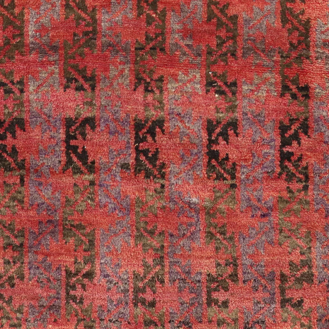 Antique Asian Carpet Wool Heavy Knot Handmade 63 x 38 In