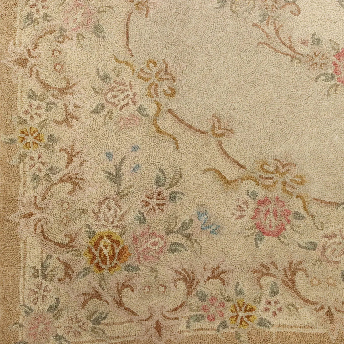 Antique Middle Point Carpet Cotton Heavy Knot 118 x 75 In
