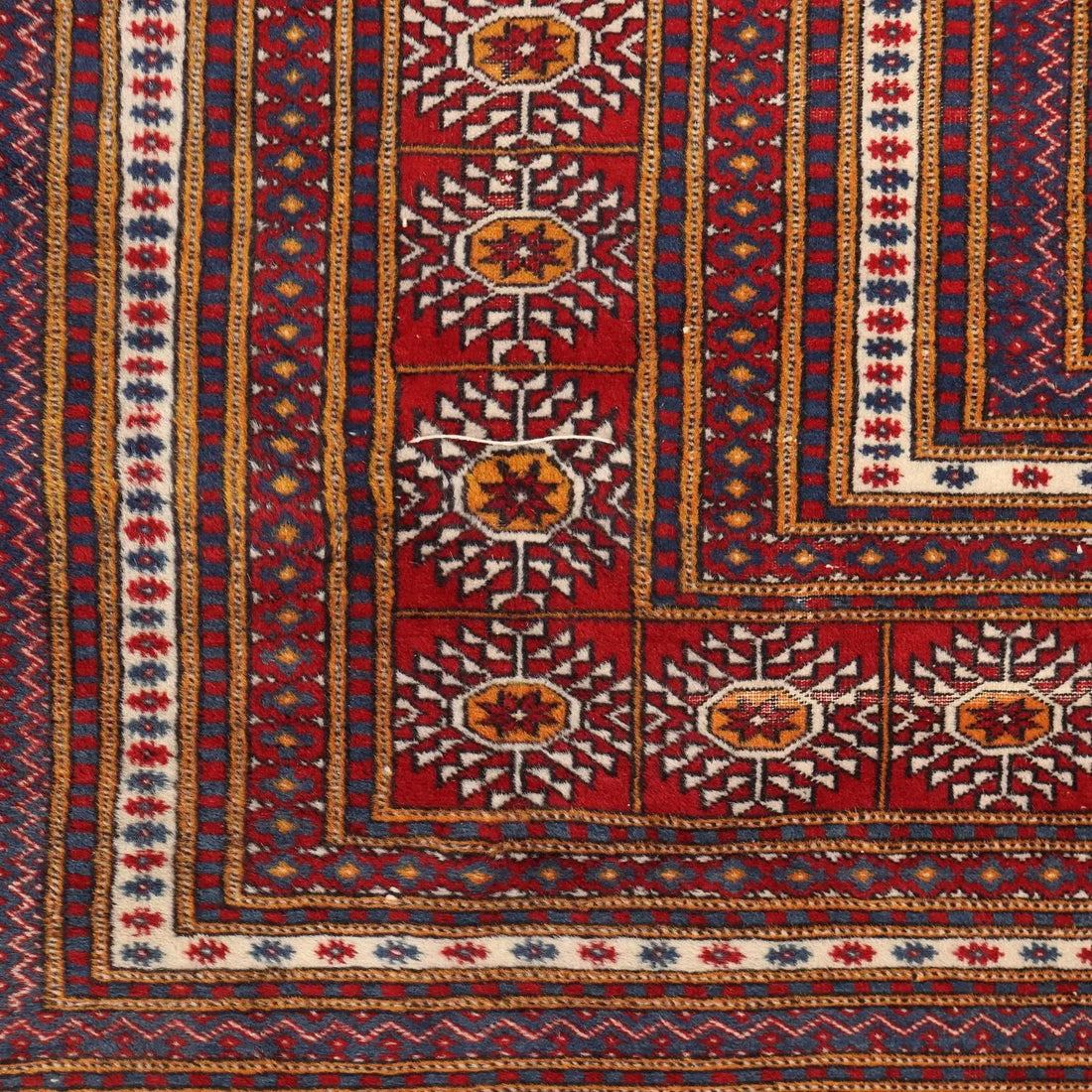 Antique Bokhara Carpet Cotton Wool Thin Knot Pakistan 110 x 84 In