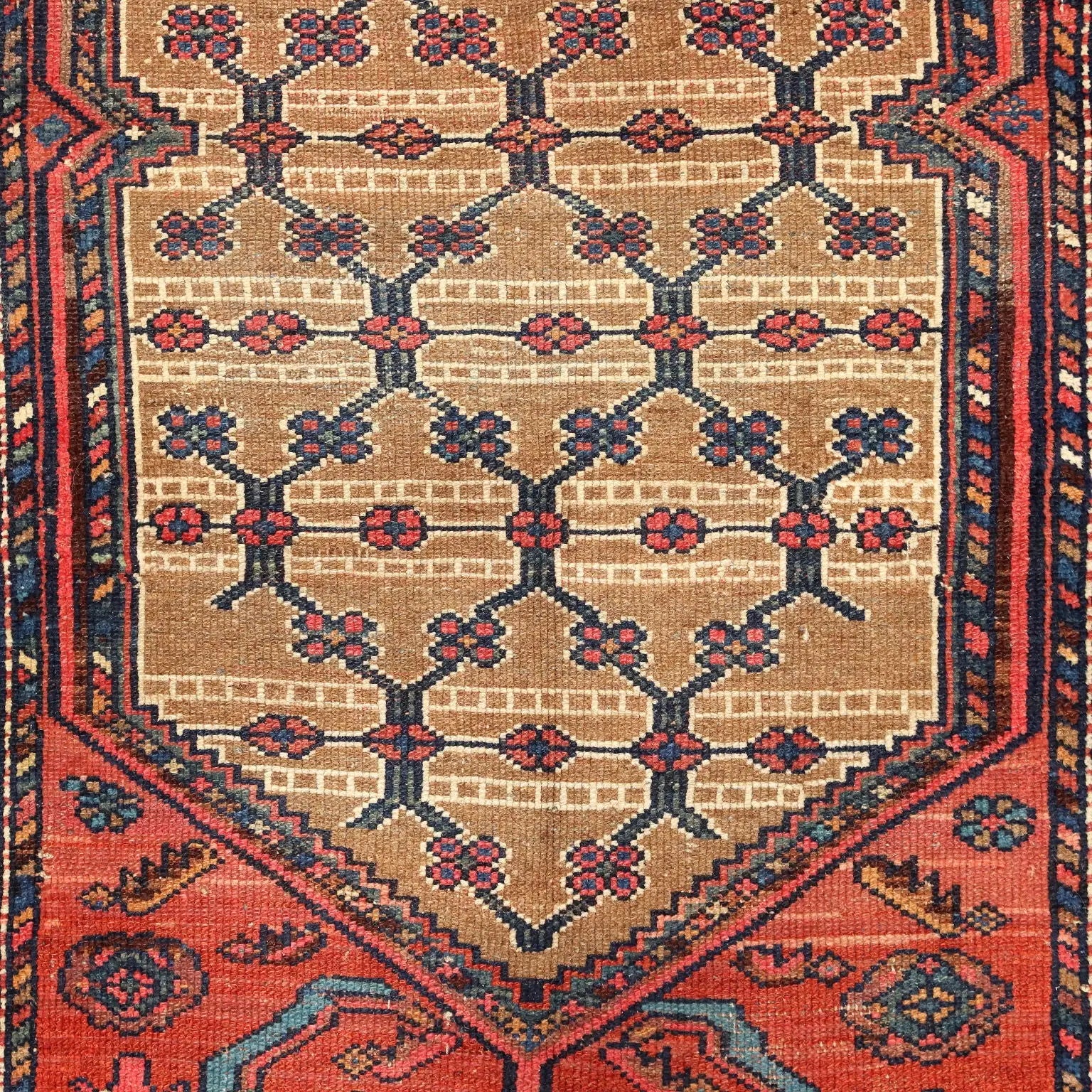 Antique Asian Carpet Wool Thin Knot Handmade 82 x 44 In