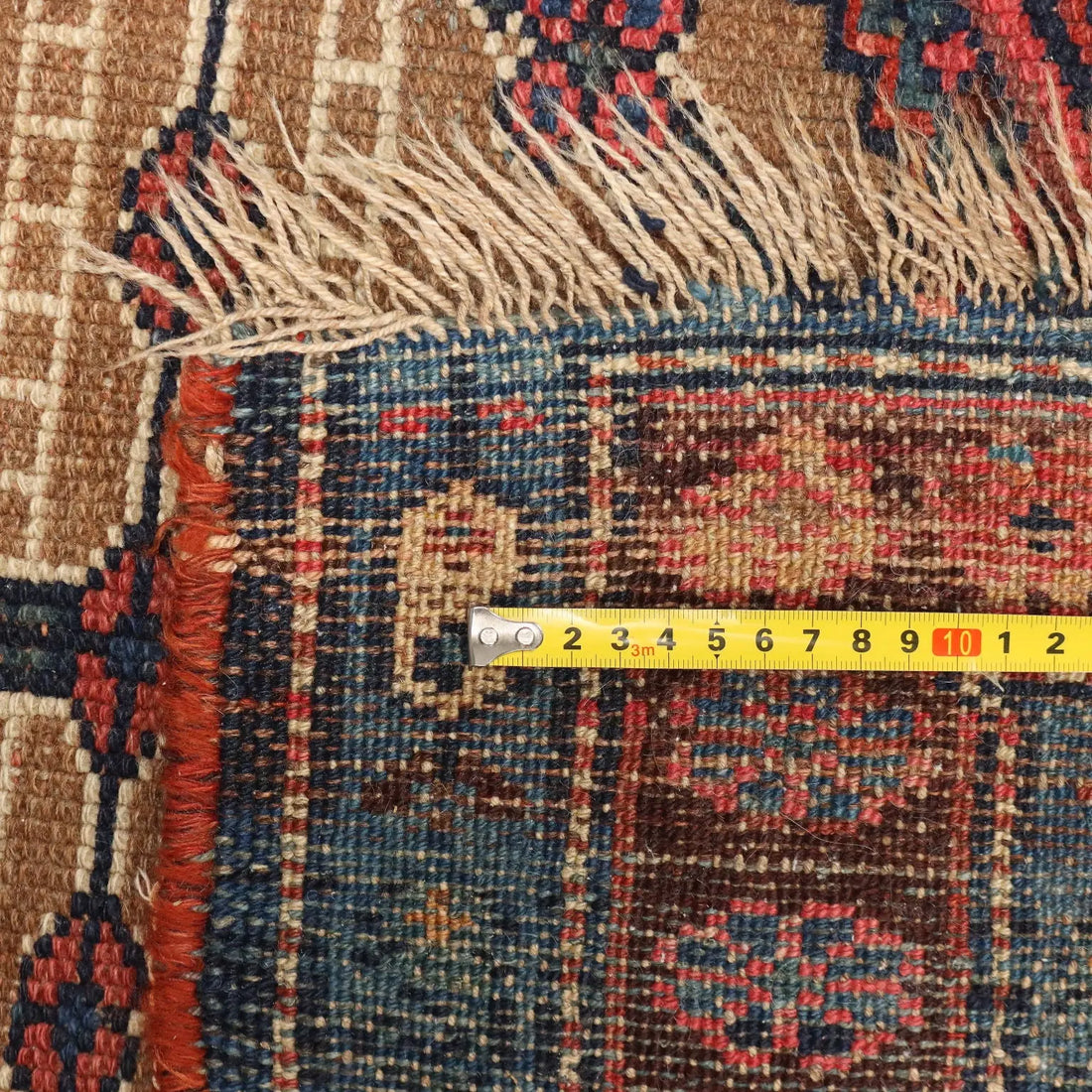 Antique Asian Carpet Wool Thin Knot Handmade 82 x 44 In