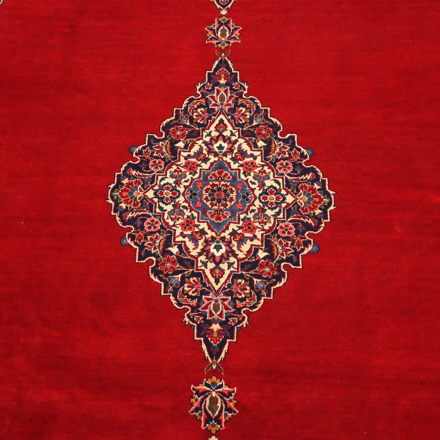 Antique Asian Carpet Cotton Wool Thin Knot 131 x 85 In