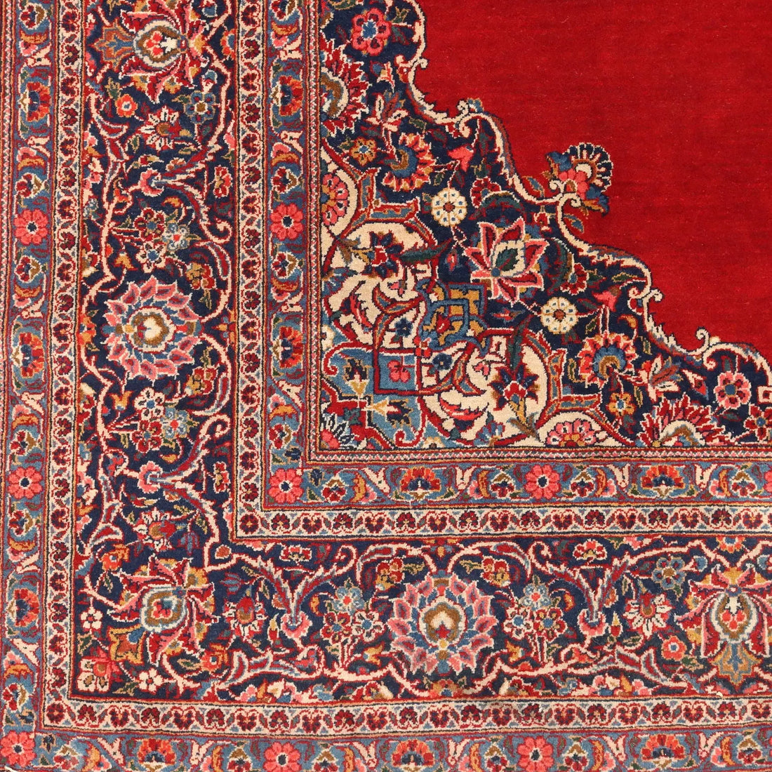 Antique Asian Carpet Cotton Wool Thin Knot 131 x 85 In