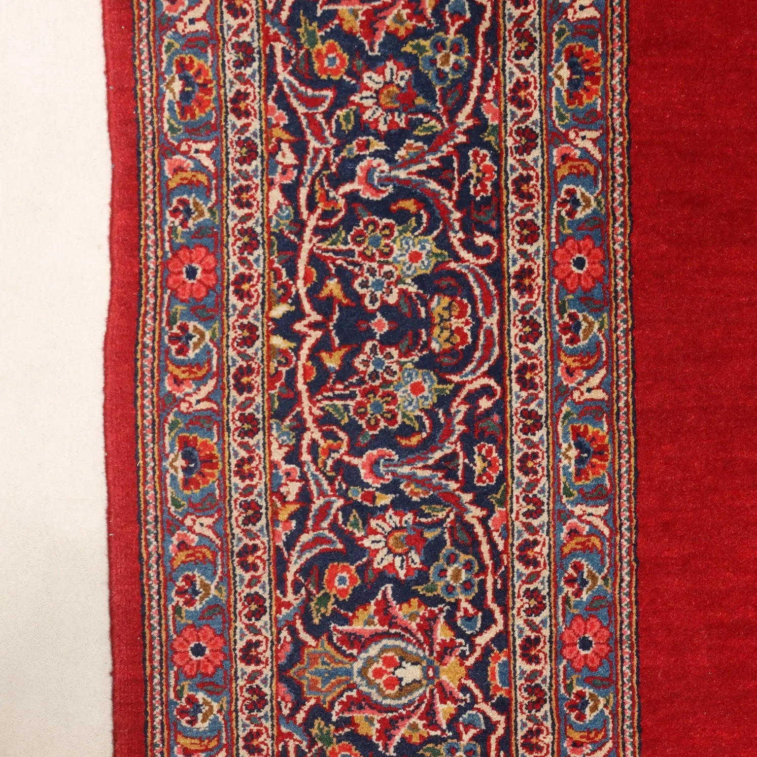 Antique Asian Carpet Cotton Wool Thin Knot 131 x 85 In