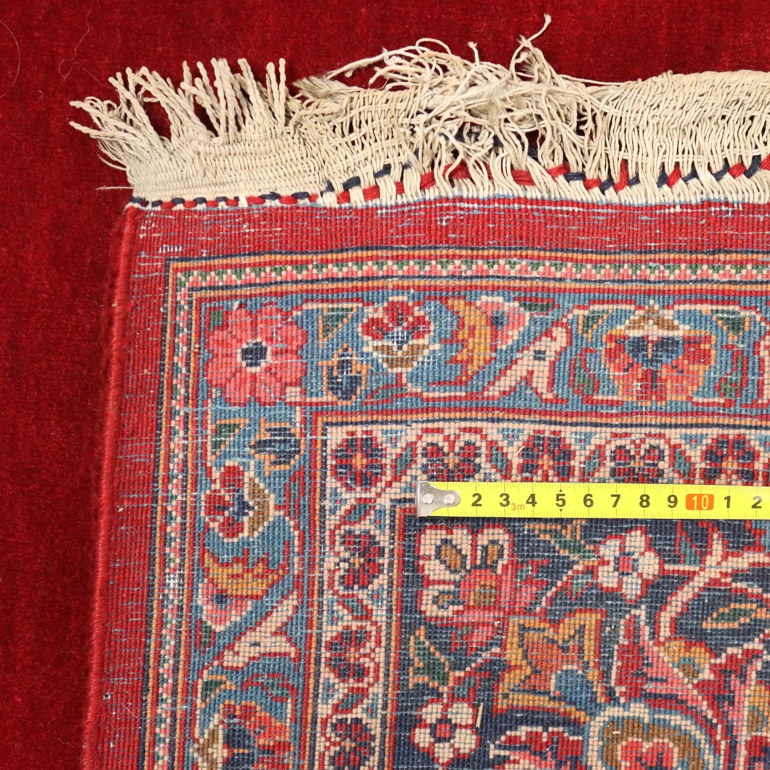 Antique Asian Carpet Cotton Wool Thin Knot 131 x 85 In