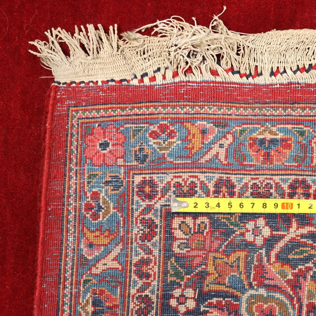 Antique Asian Carpet Cotton Wool Thin Knot 131 x 85 In