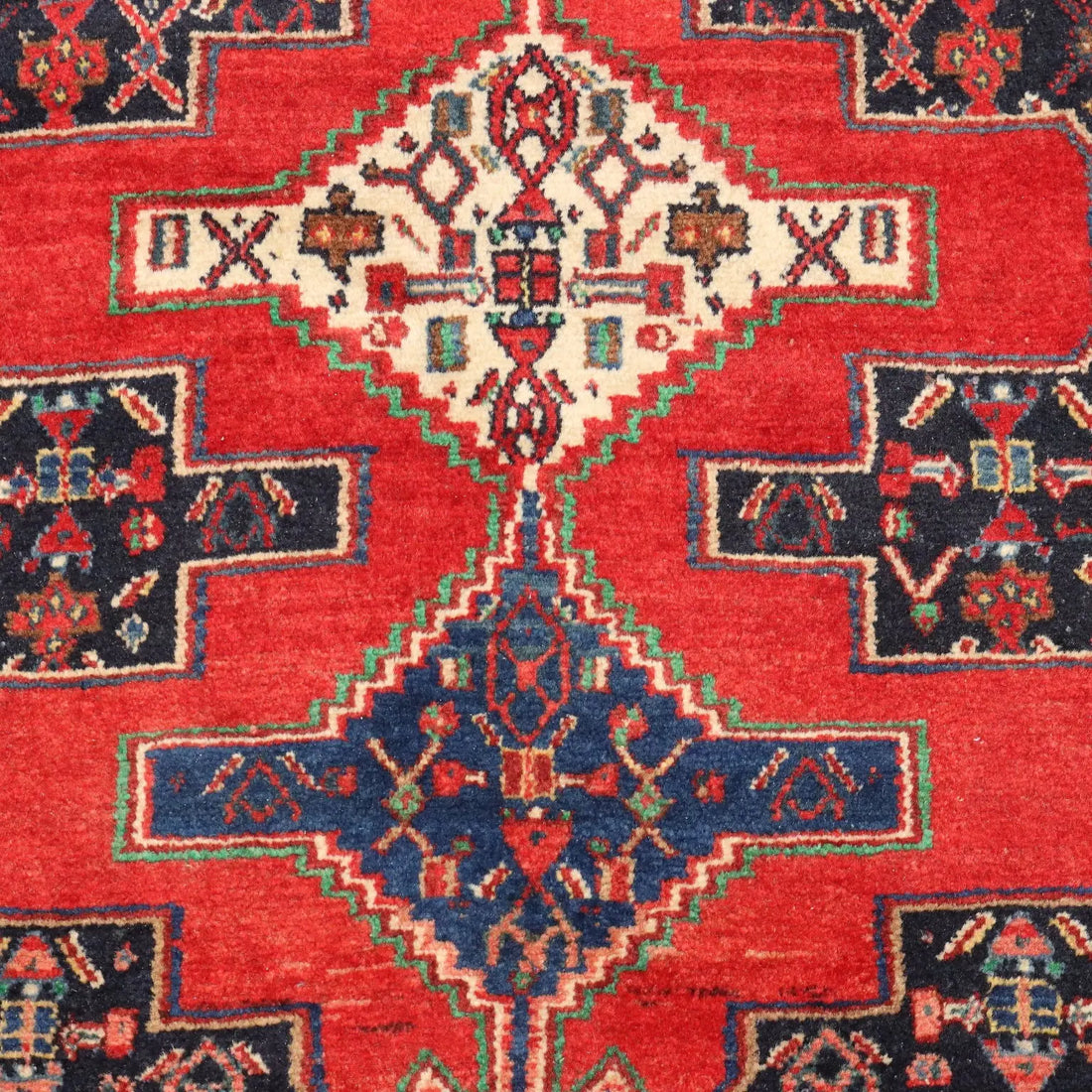 Antique Asian Carpet Cotton Wool Thin Knot 57 x 48 In
