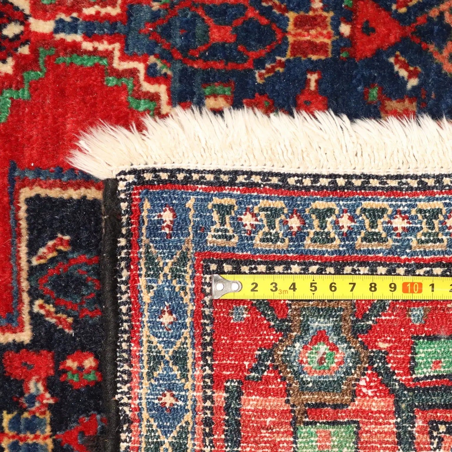 Antique Asian Carpet Cotton Wool Thin Knot 57 x 48 In