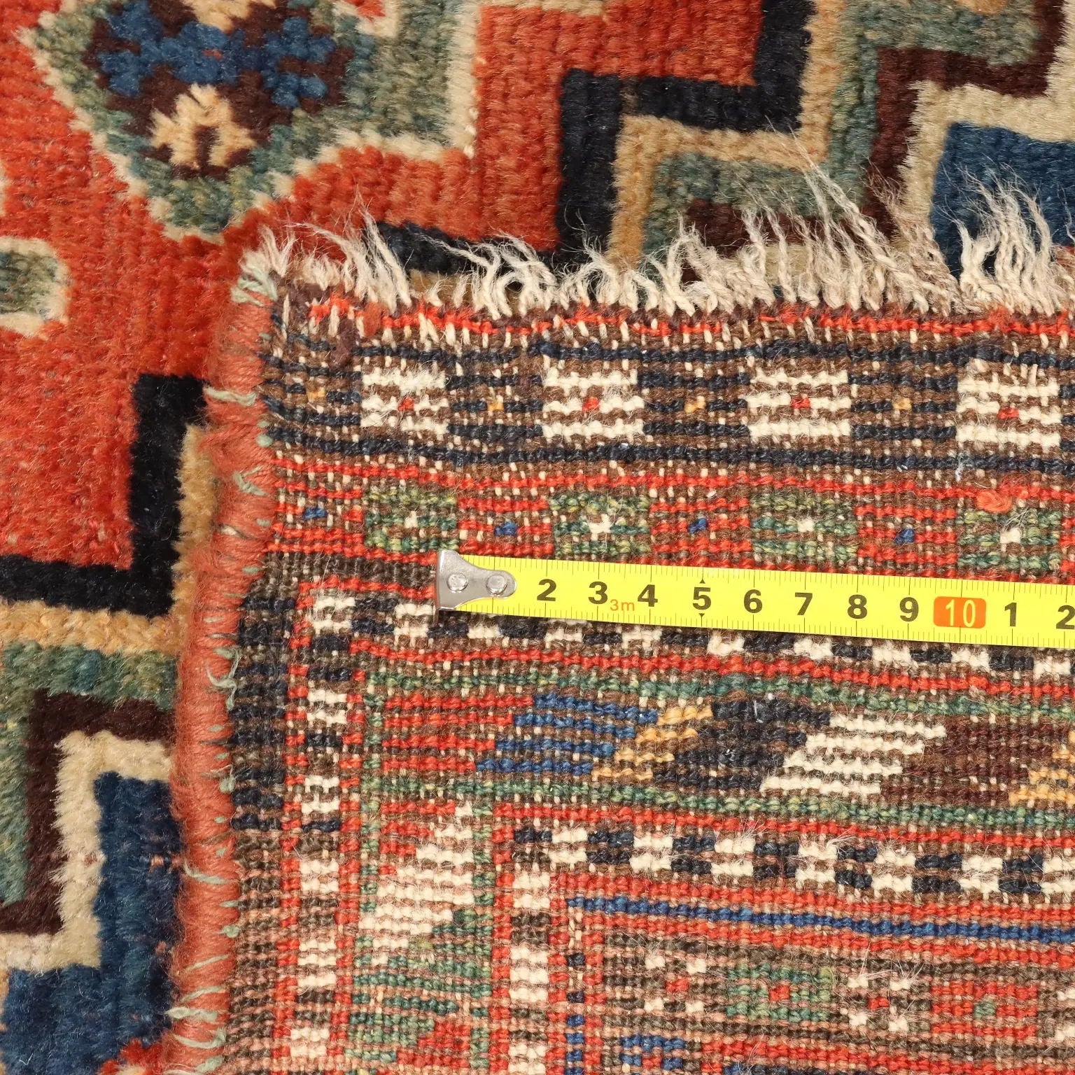 Antique Asian Carpet Wool Thin Knot Handmade 106 x 68 In