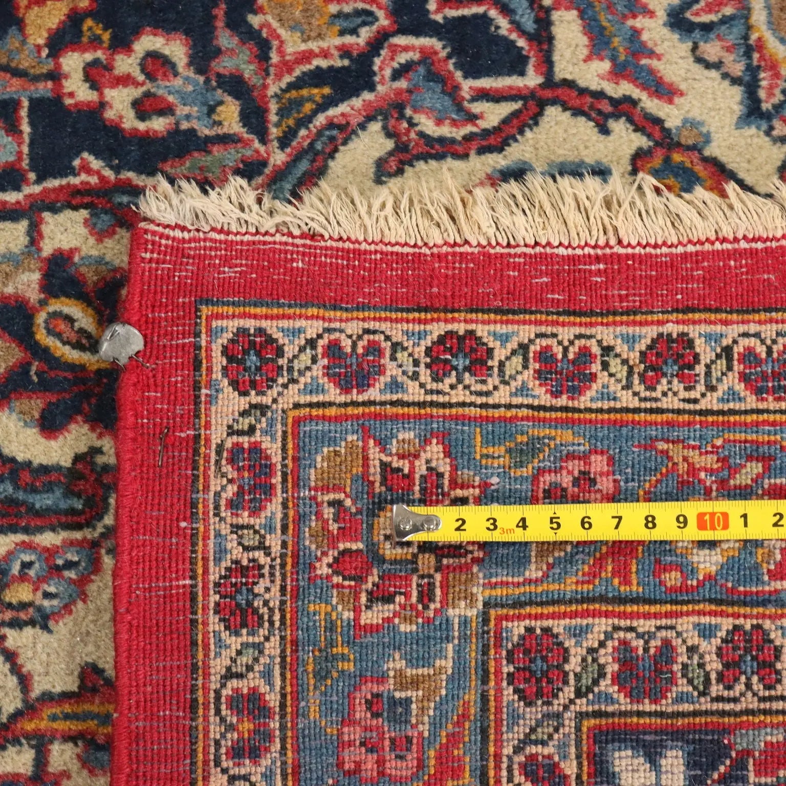 Antique Asian Carpet Cotton Wool Thin Knot 157 x 106 In