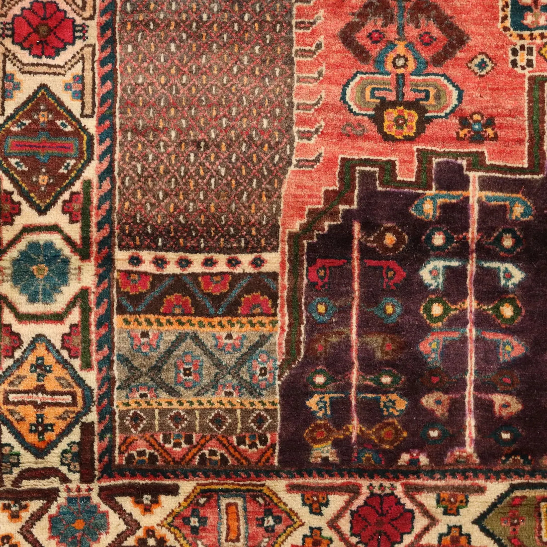 Antique Asian Carpet Wool Heavy Knot Handmade 85 x 61 In