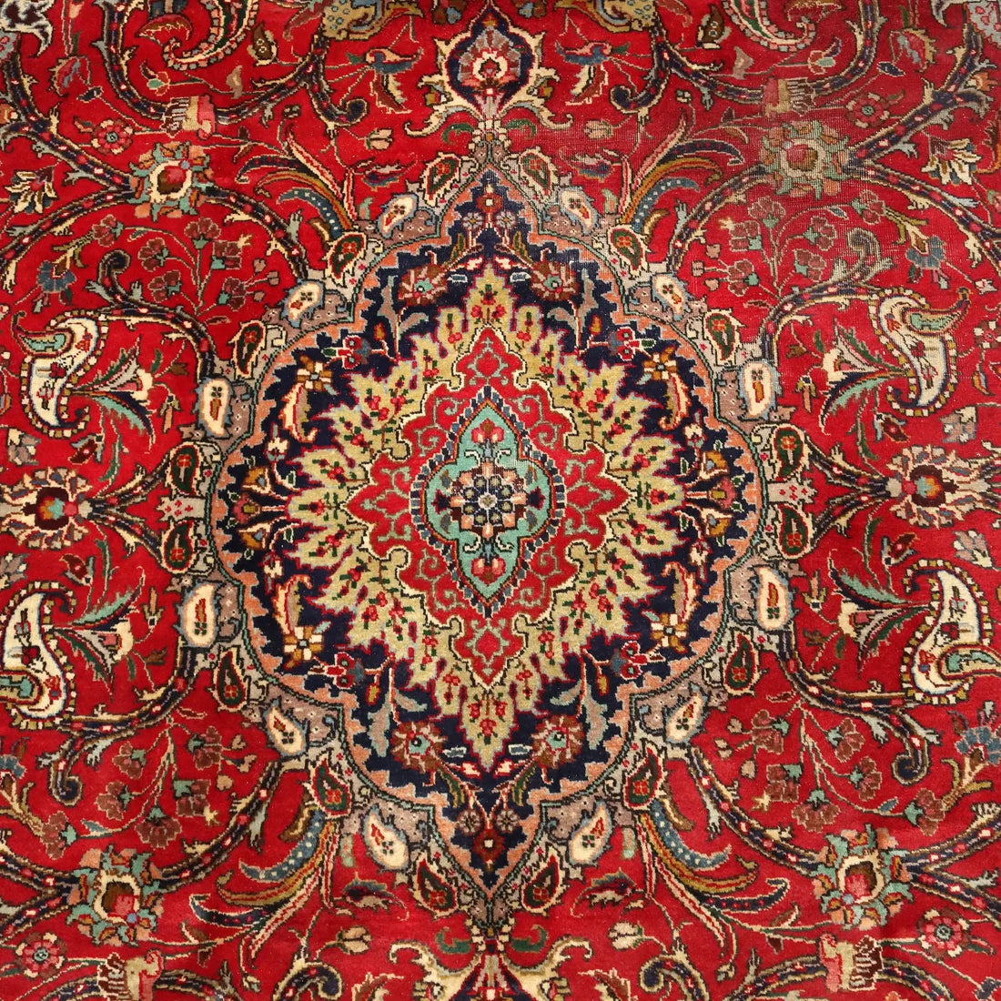 Antique Asian Carpet Cotton Wool Heavy Knot 124 x 89 In