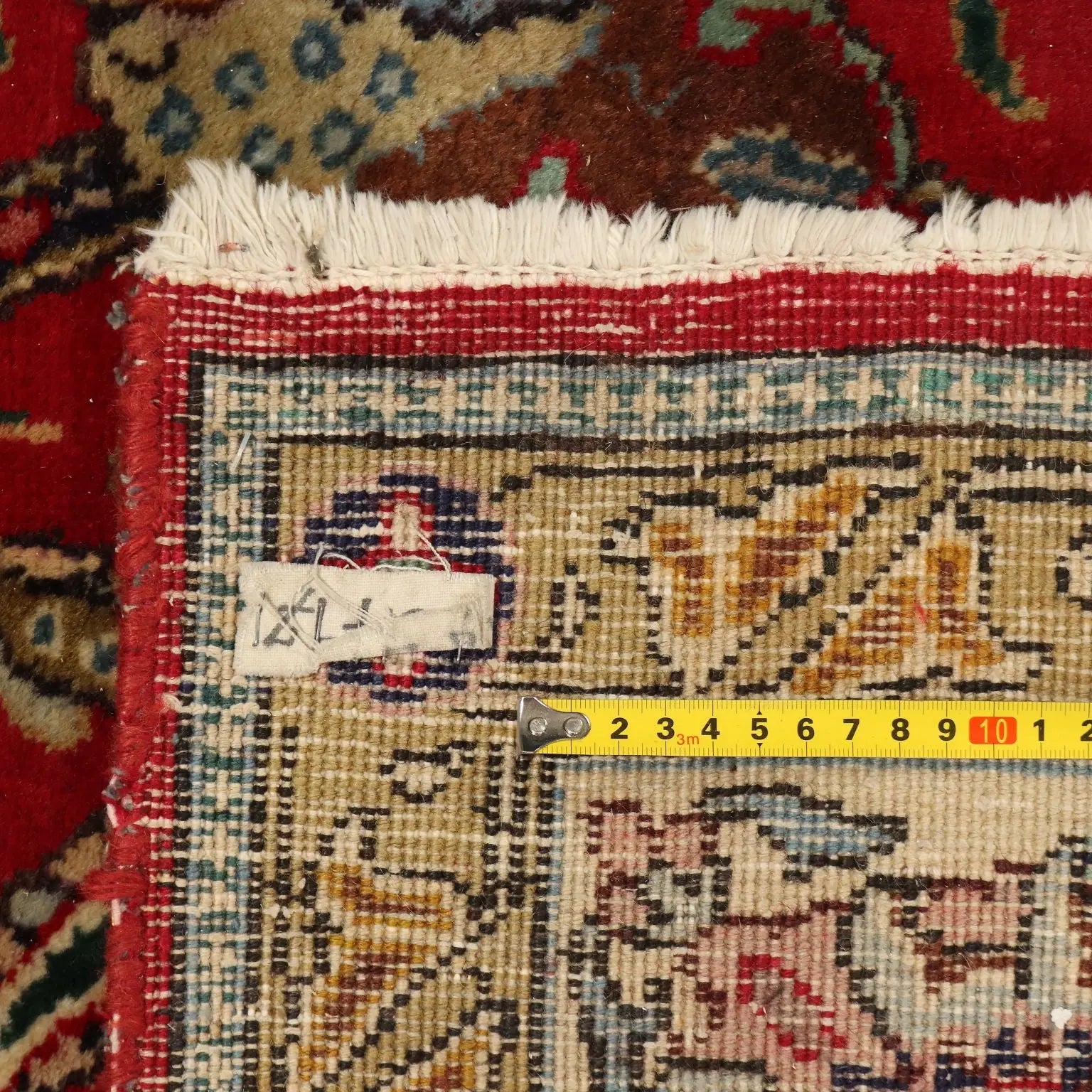 Antique Asian Carpet Cotton Wool Heavy Knot 124 x 89 In