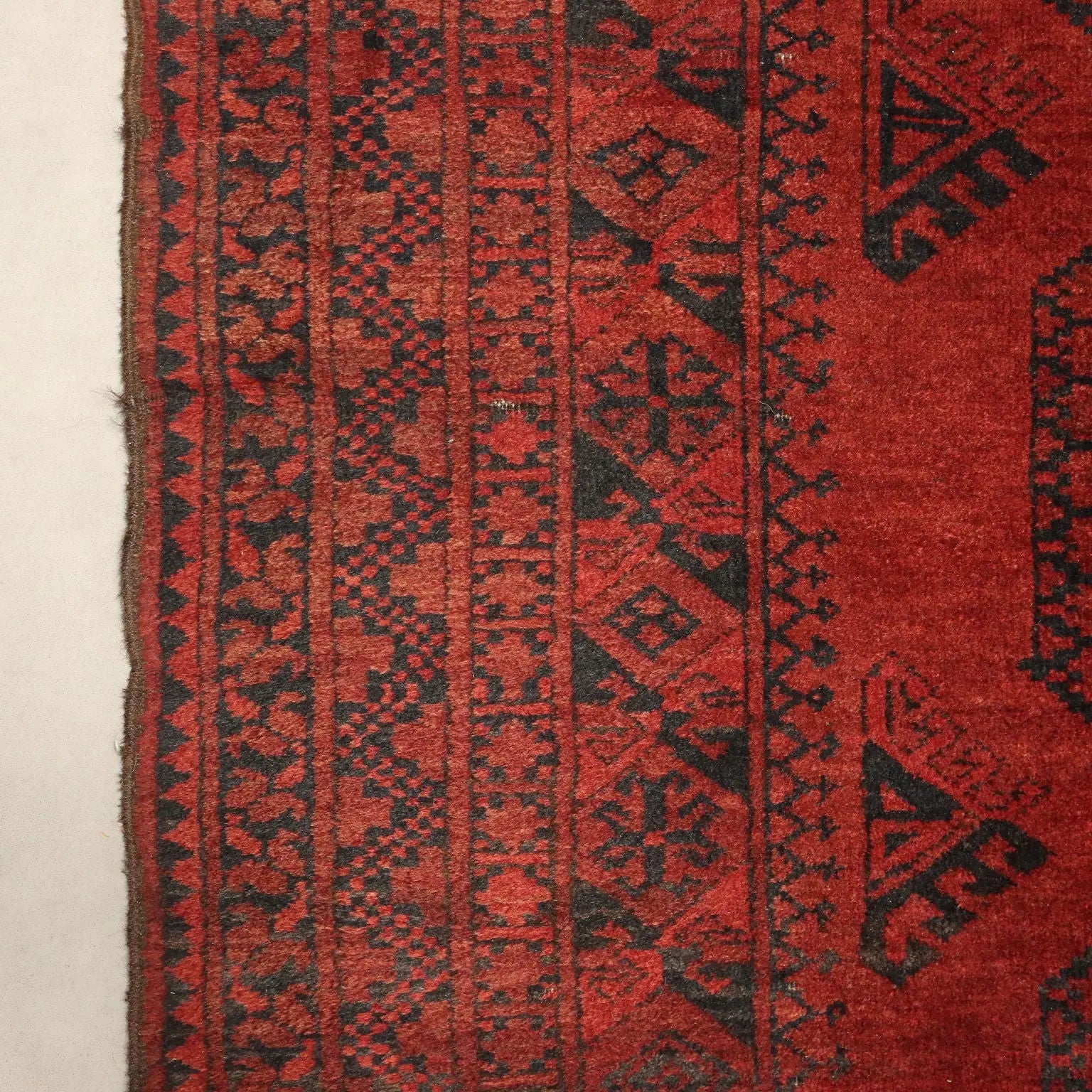 Antique Asian Rug Wool Heavy Knot Handmade 102 x 94 In