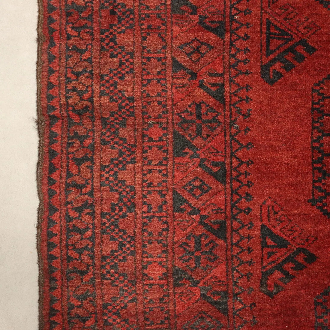 Antique Asian Rug Wool Heavy Knot Handmade 102 x 94 In