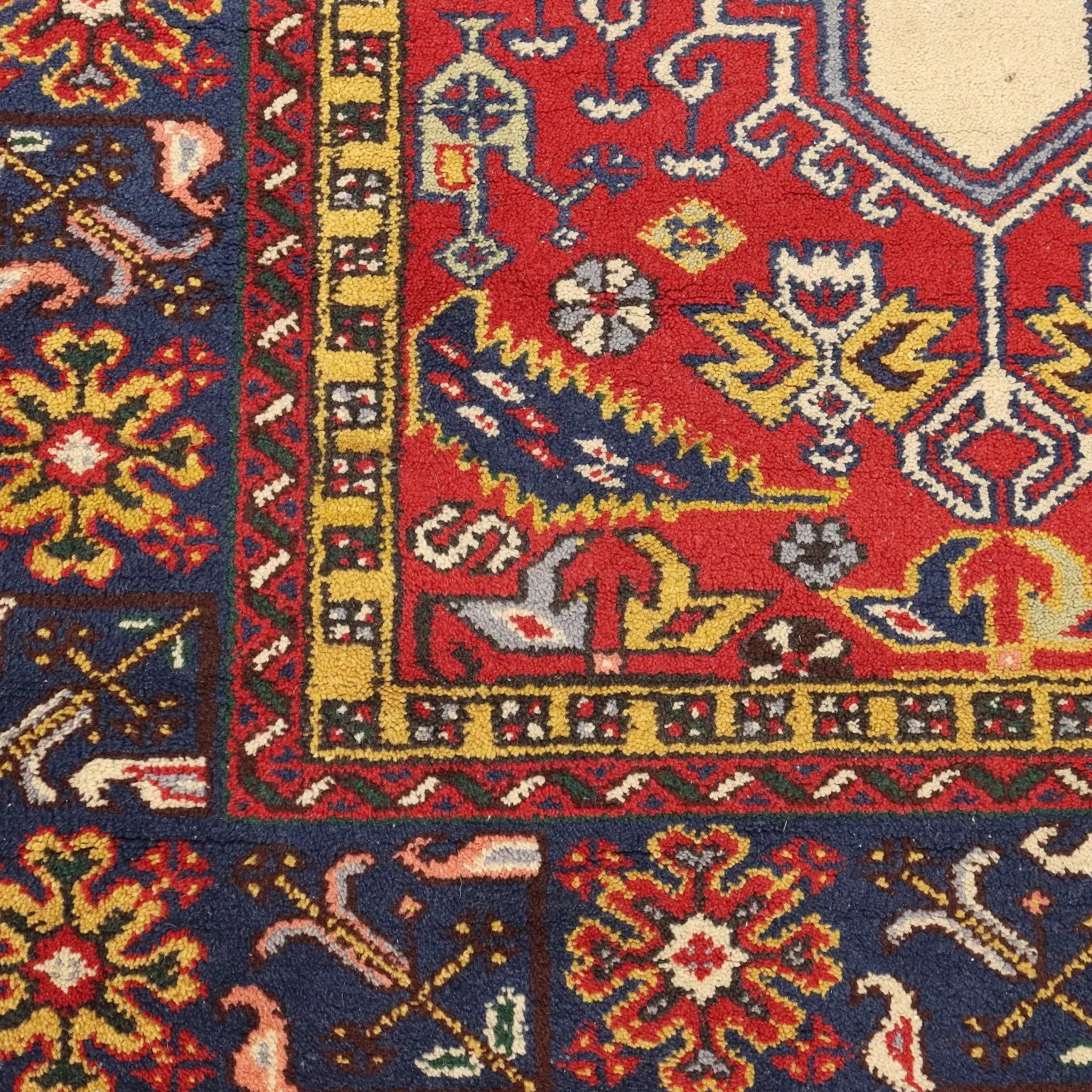 Antique Ladik Carpet Cotton Wool Heavy Knot Turkey 92 x 48 In