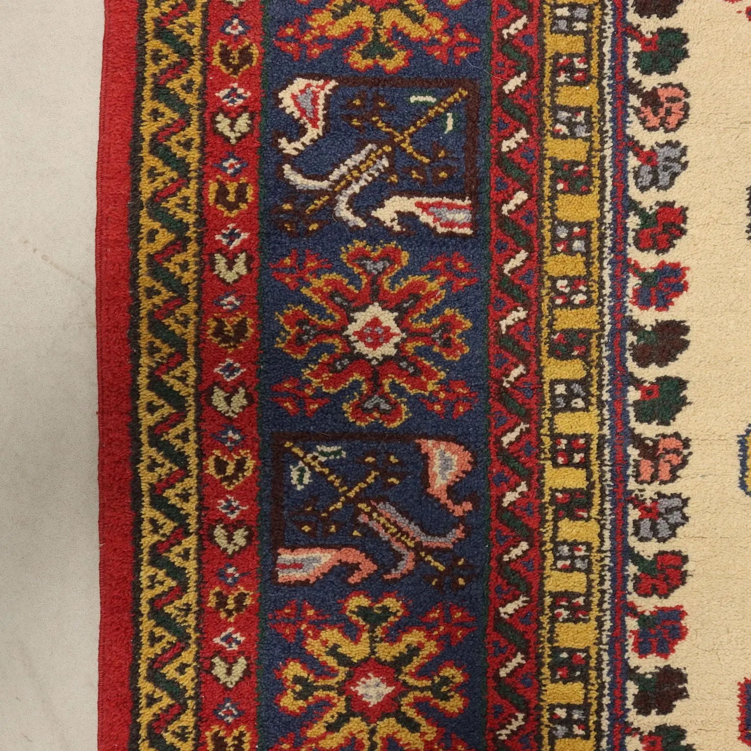 Antique Ladik Carpet Cotton Wool Heavy Knot Turkey 92 x 48 In