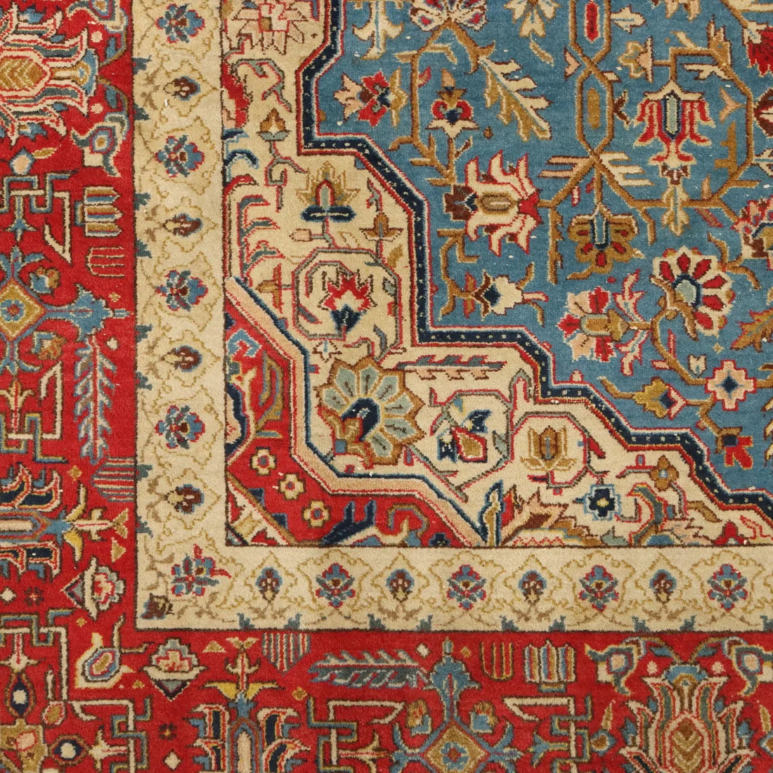 Antique Asian Carpet Cotton Wool Thin Knot 123 x 80 In