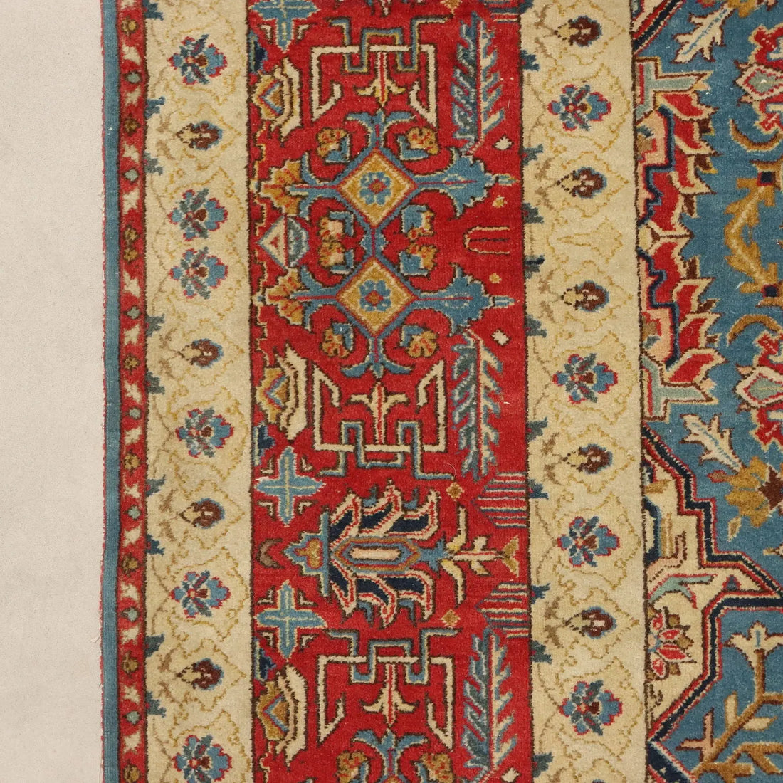Antique Asian Carpet Cotton Wool Thin Knot 123 x 80 In