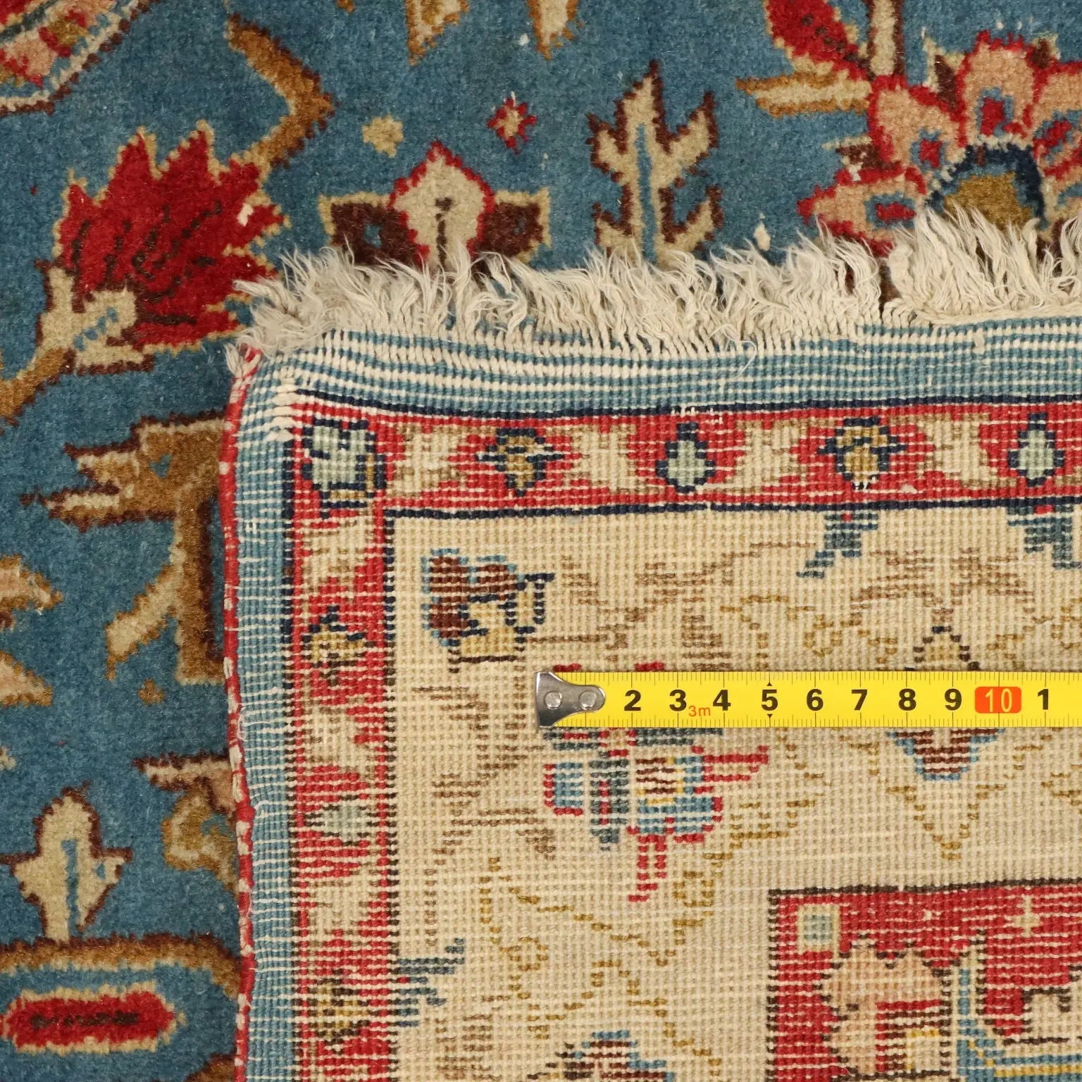 Antique Asian Carpet Cotton Wool Thin Knot 123 x 80 In