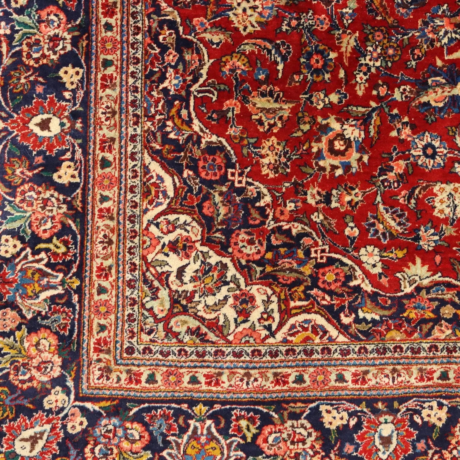 Antique Asian Carpet Cotton Wool Heavy Knot 131 x 87 In