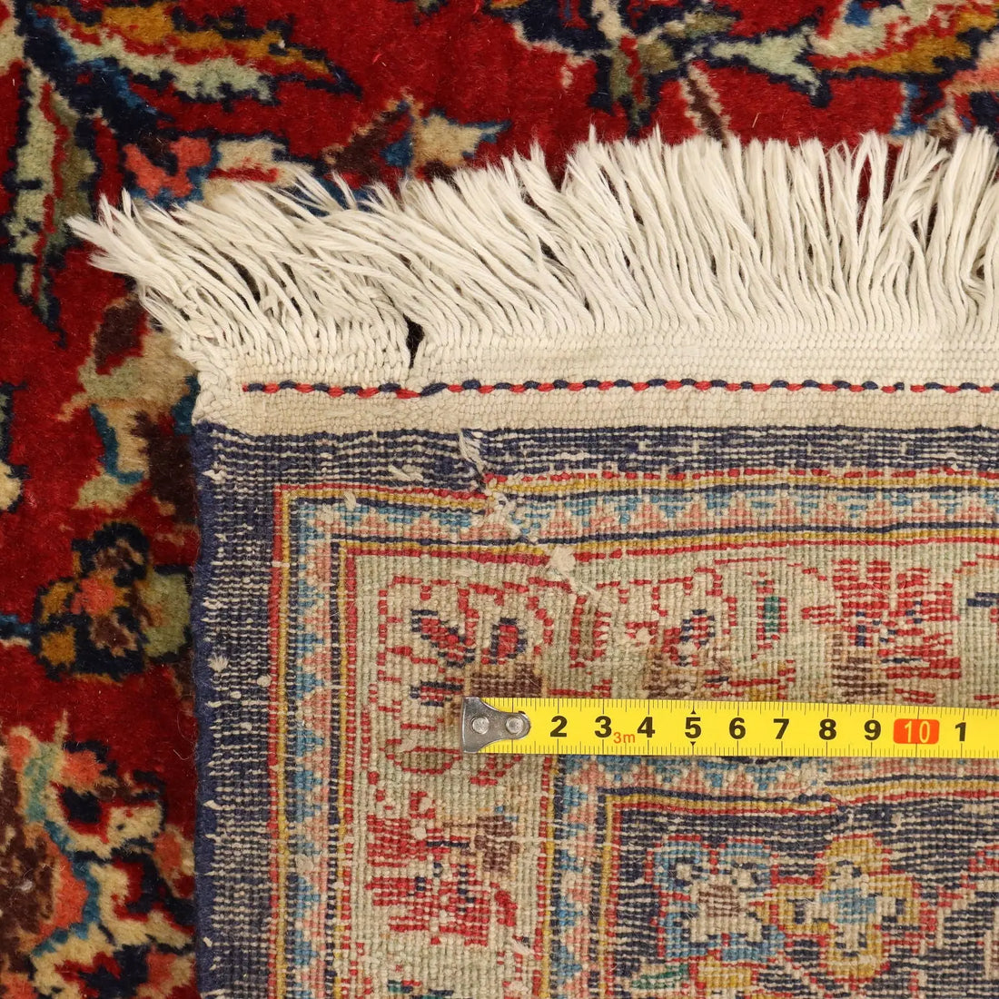 Antique Asian Carpet Cotton Wool Heavy Knot 131 x 87 In