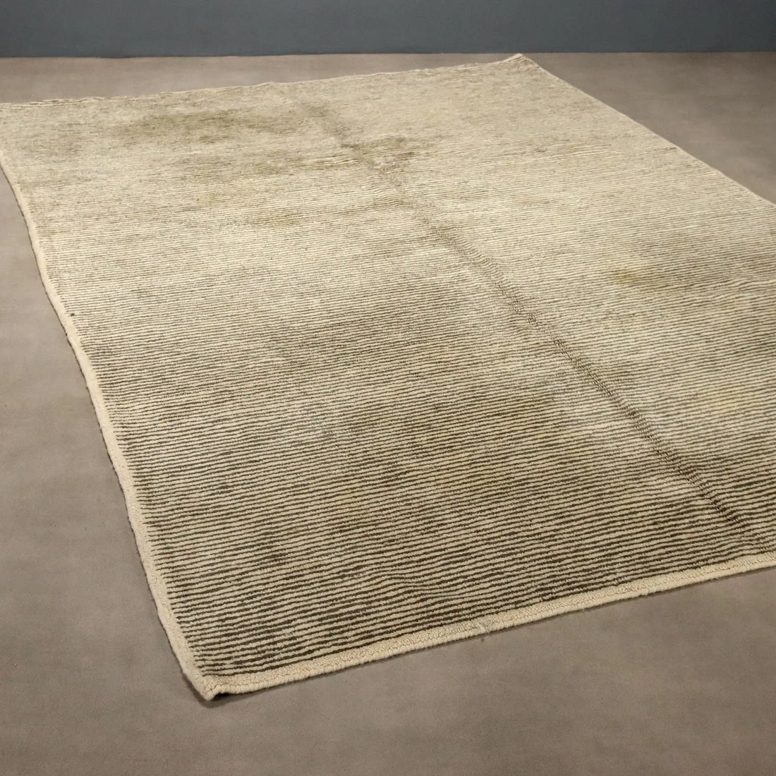 Antique Asian Carpet Wool Heavy Knot Handmade 79 x 118 In