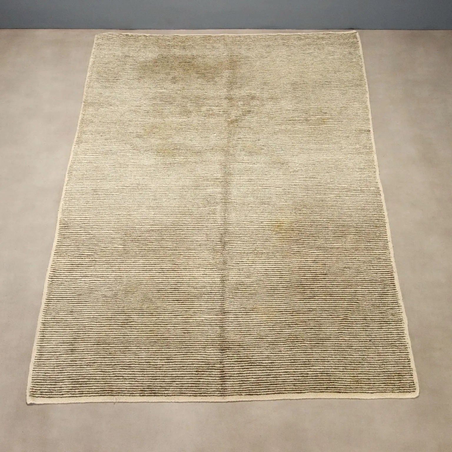Antique Asian Carpet Wool Heavy Knot Handmade 79 x 118 In