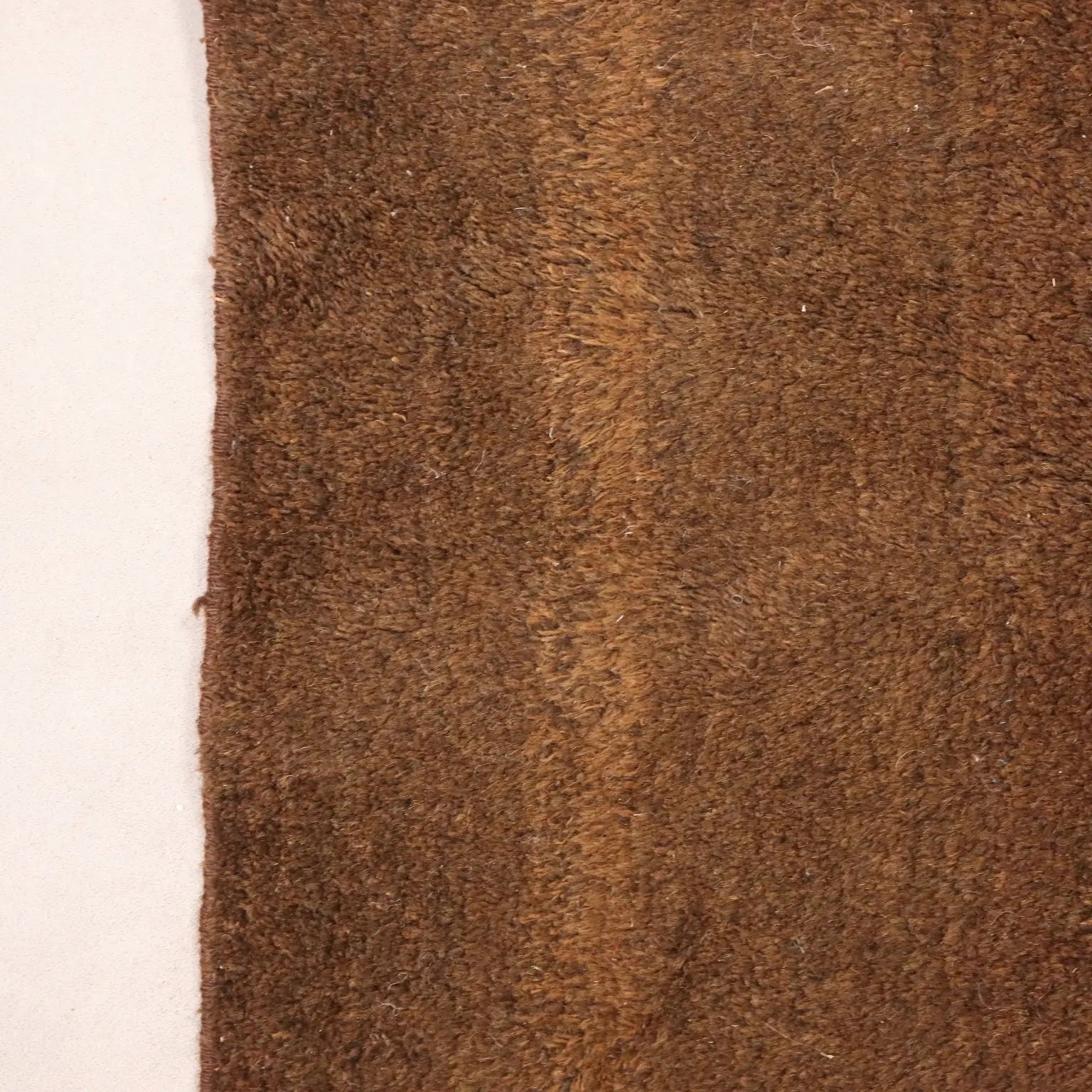 Antique Asian Carpet Wool Thin Knot Handmade 118 x 118 In