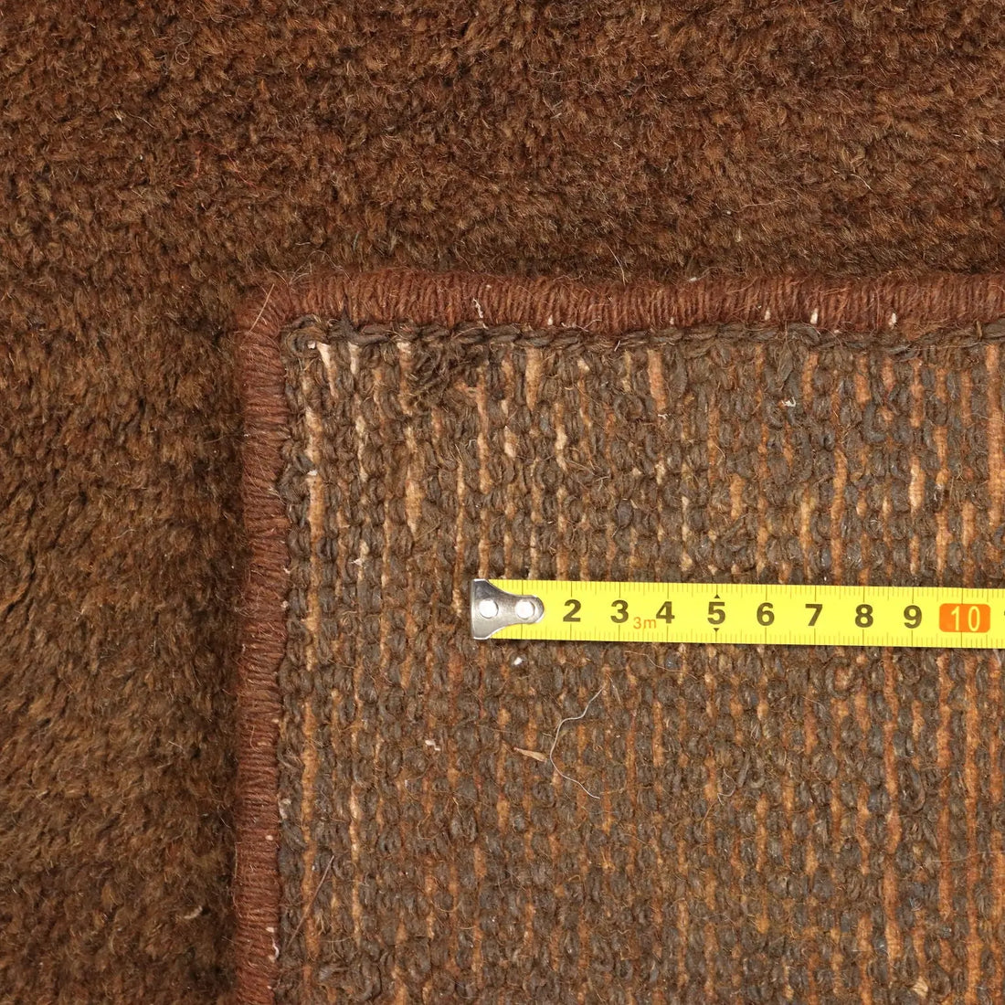 Antique Asian Carpet Wool Thin Knot Handmade 118 x 118 In
