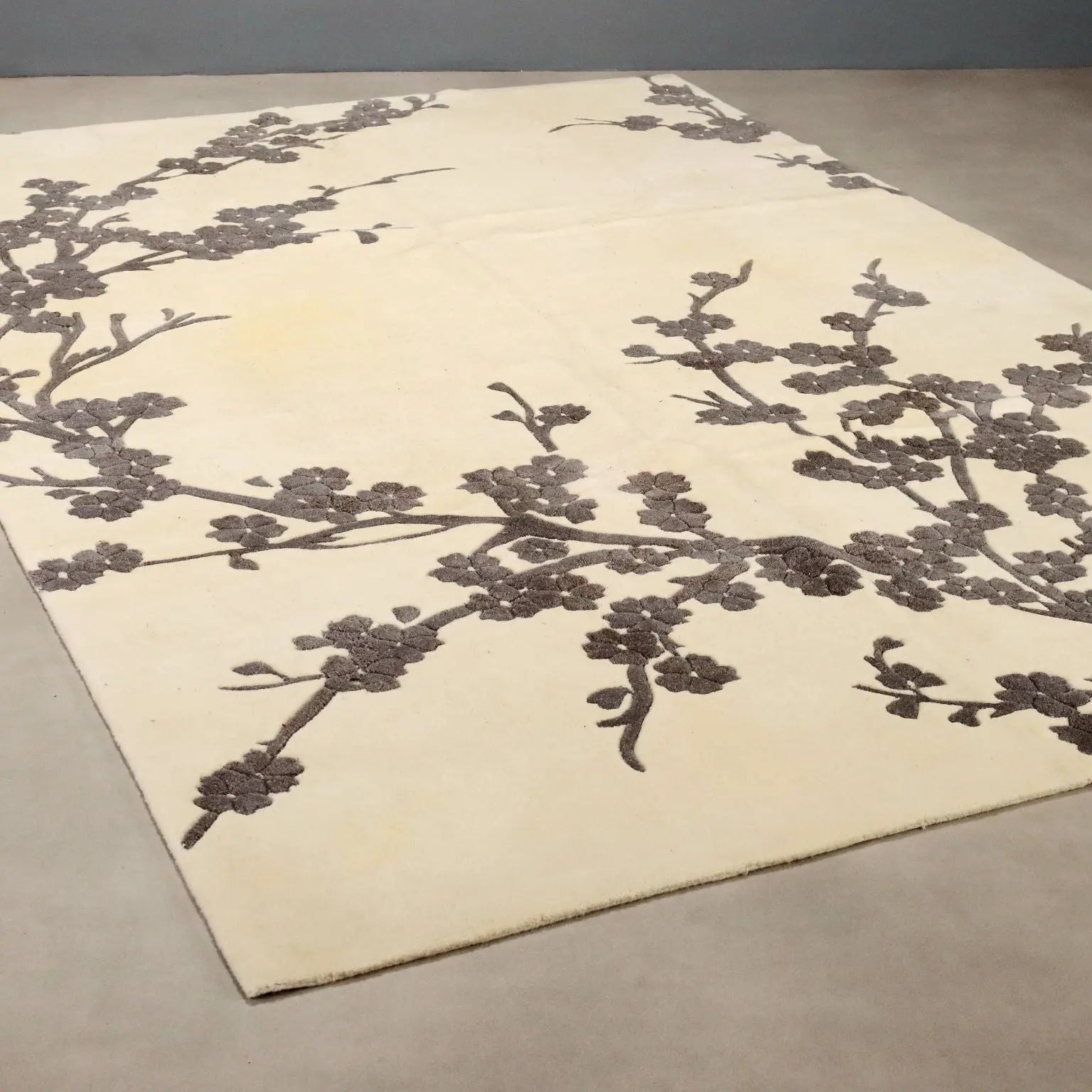 Antique Asian Carpet Wool Heavy Knot Handmade 79 x 118 In