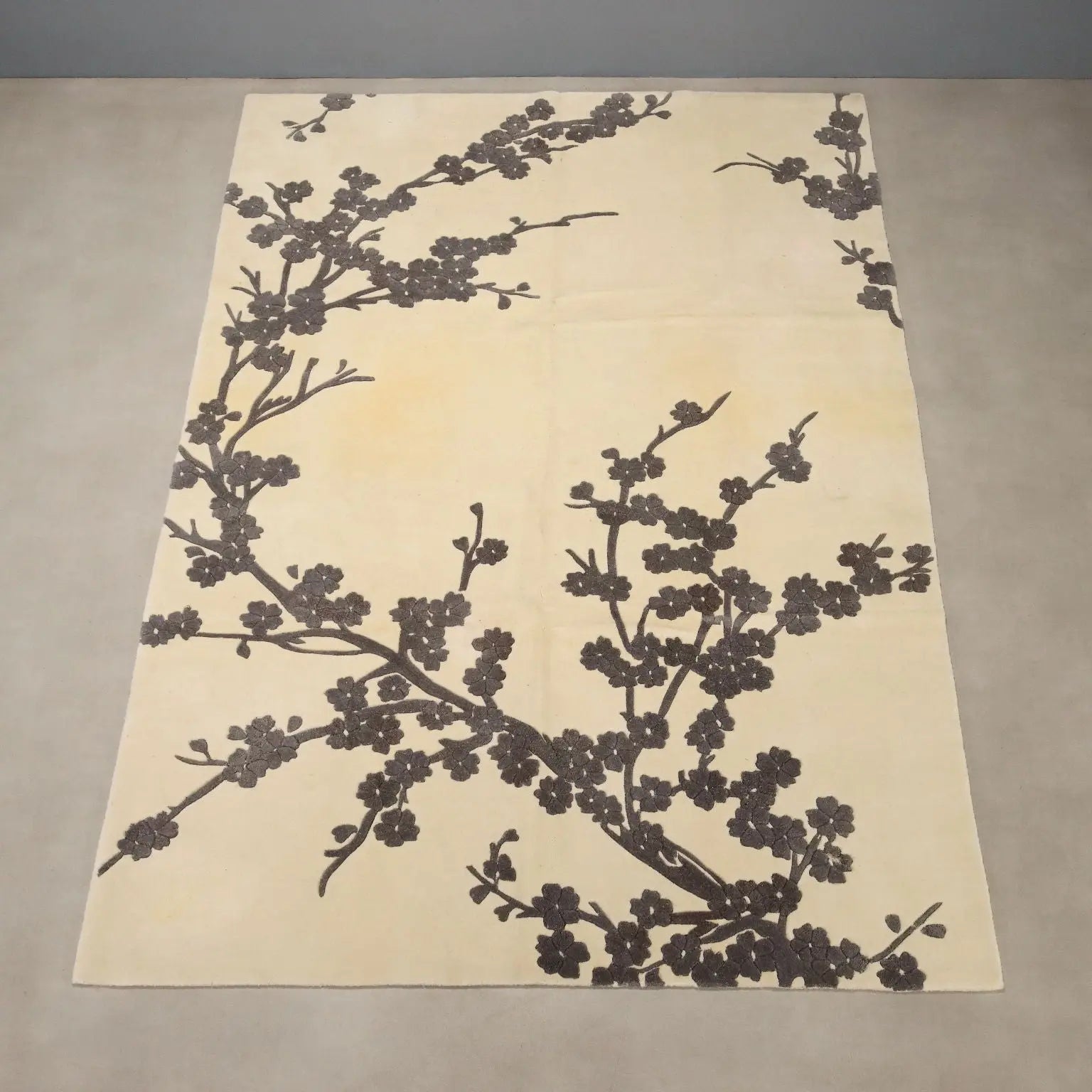 Antique Asian Carpet Wool Heavy Knot Handmade 79 x 118 In