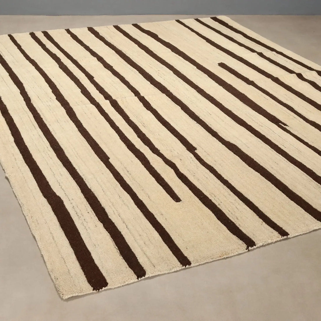 Vintage Sartori Burano Rug Thin Knot Striped 108 x 100 In