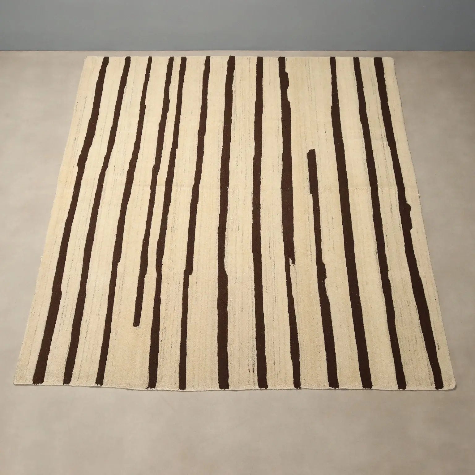 Vintage Sartori Burano Rug Thin Knot Striped 108 x 100 In