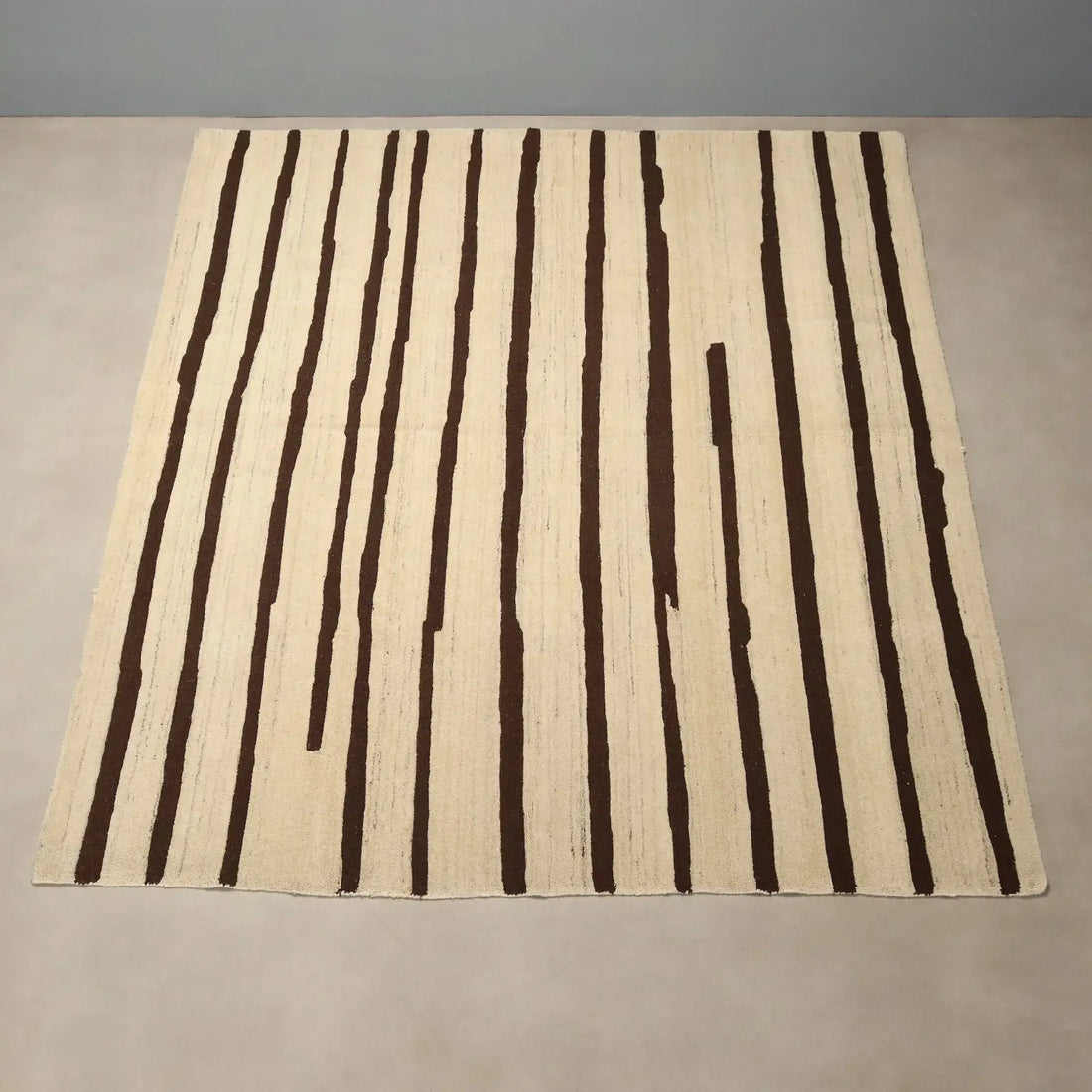 Vintage Sartori Burano Rug Thin Knot Striped 108 x 100 In